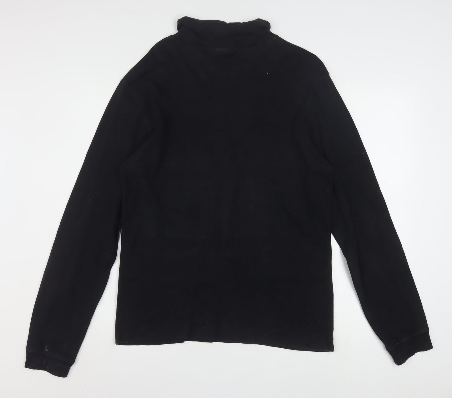 Umbro Men’s Black Mock Neck Cotton Pullover Sweatshirt M