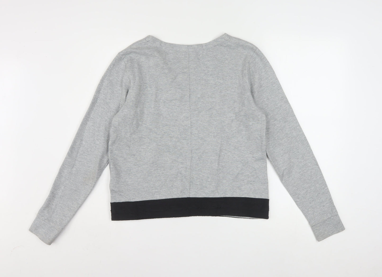 Nike Women Grey Long Sleeve Crew Neck Sweatshirt Size S