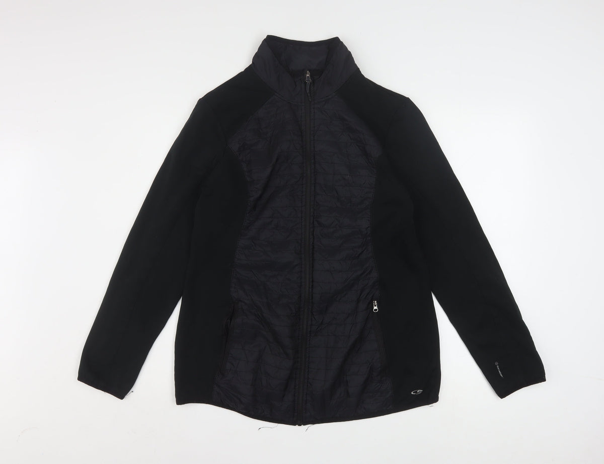 Champion Womens Black XL Windbreaker Jacket Lightweight Full Zip