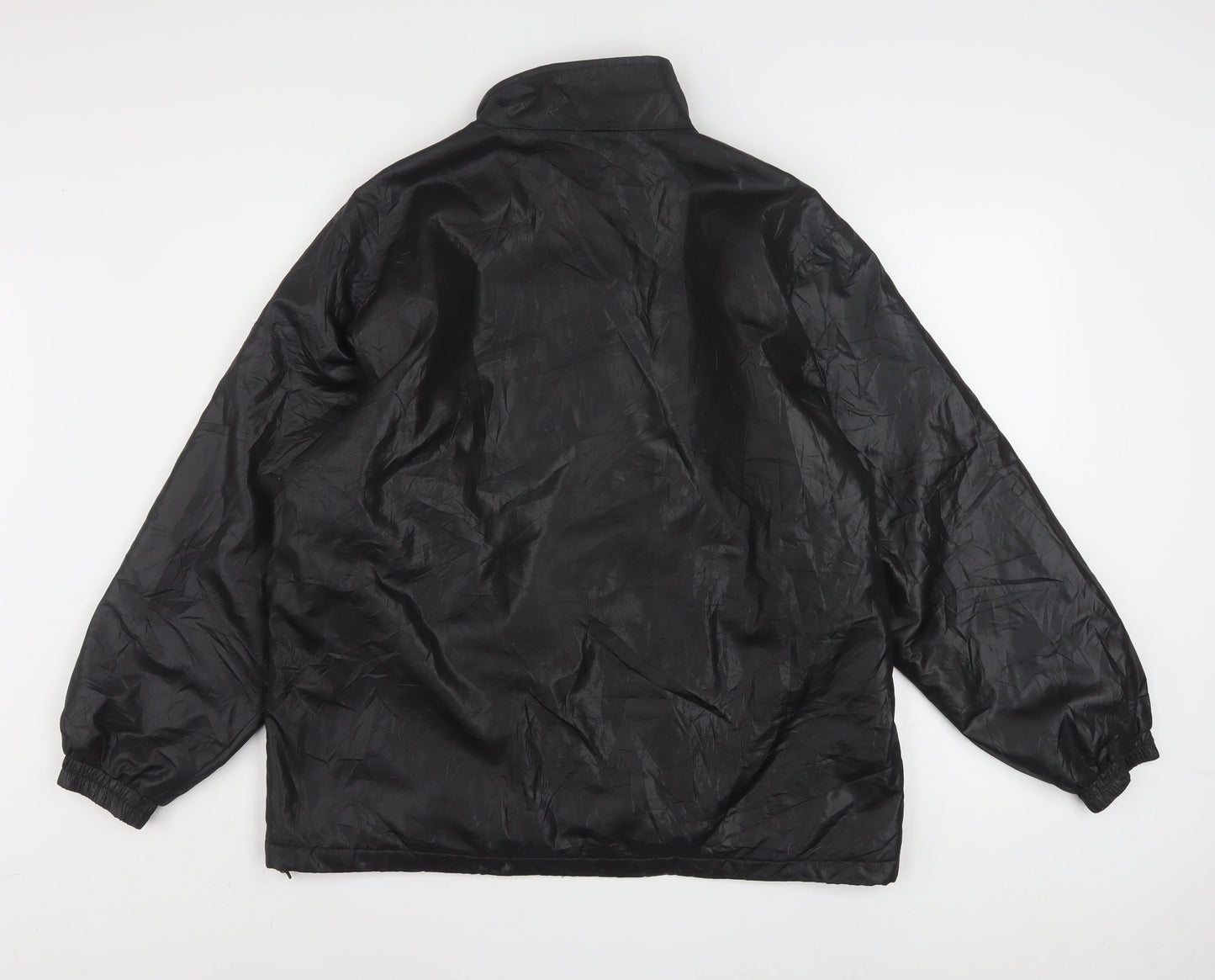 Dunlop Motorsport Mens Black L Windbreaker Jacket Full Zip Polyester