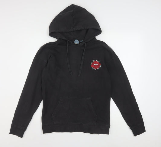Vans Men's Black Pullover Hoodie S Graphic Logo Skate Fleece