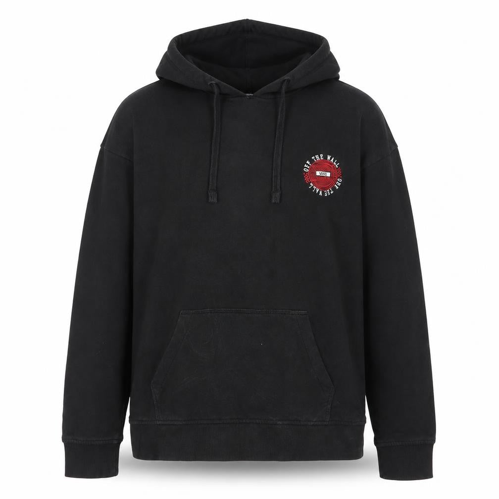 Vans Men's Black Pullover Hoodie S Graphic Logo Skate Fleece