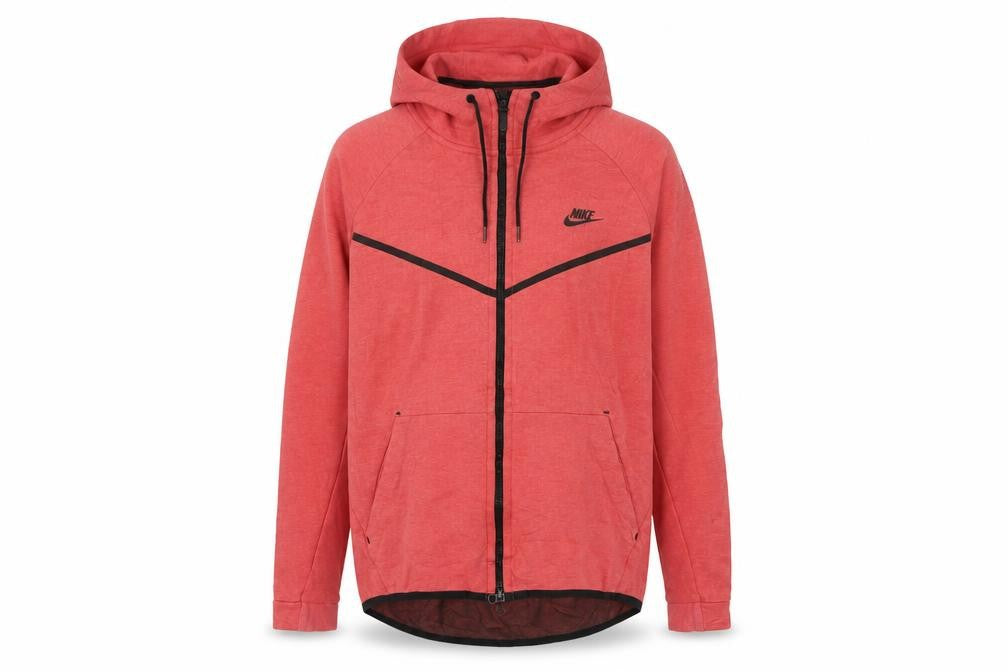 Nike Men's Red Full Zip Hoodie L Regular Sports Style