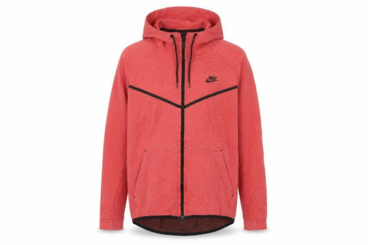 Nike Men's Red Full Zip Hoodie L Regular Sports Style