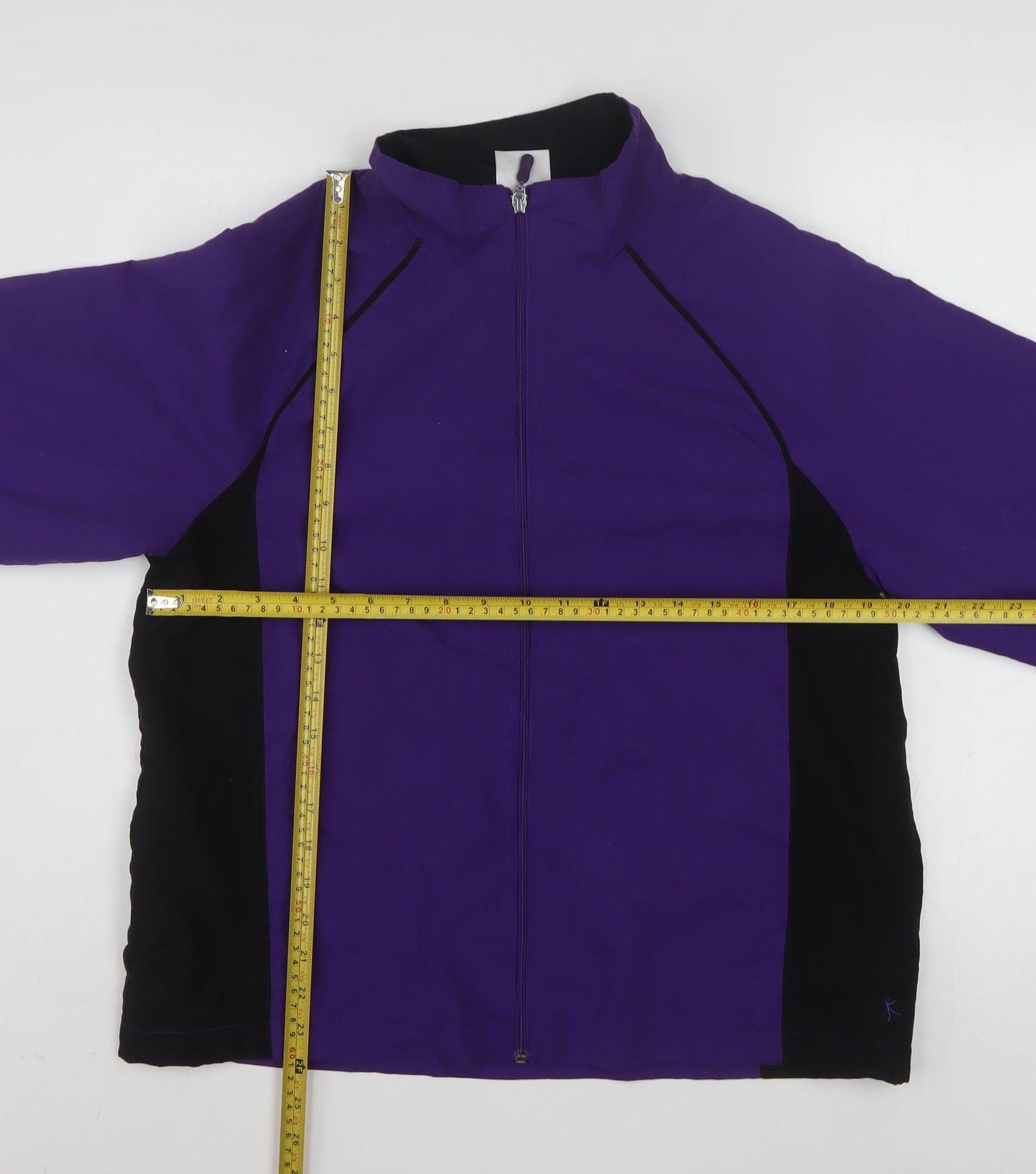 Danskin Now Women's Purple Black Zip-Up Casual Jacket Size L 12–14