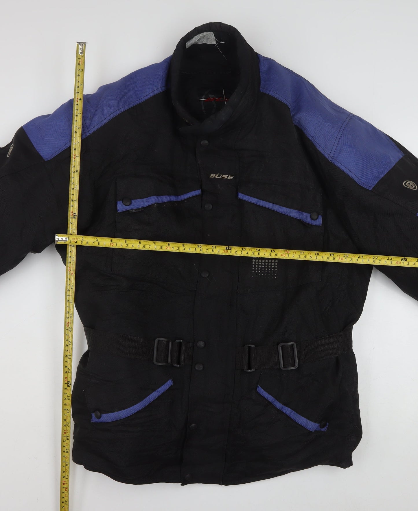 Büse Men's Black 2XL Motorcycle Jacket with Belted Design