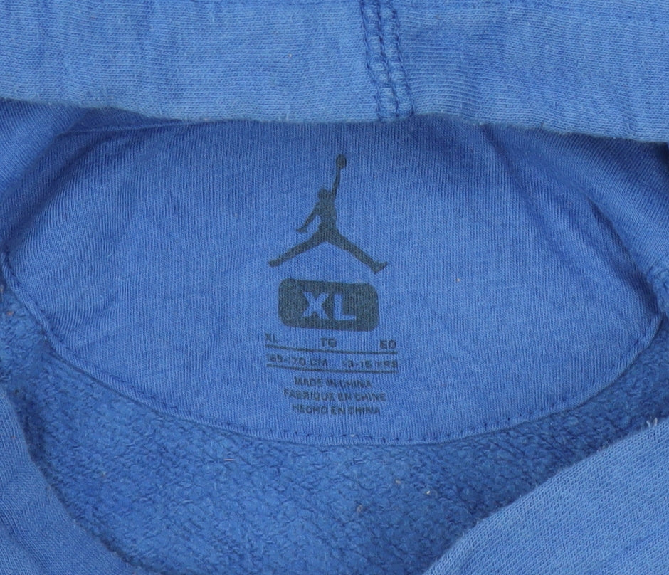 Nike Air Jordan Blue Boys Pullover Hoodie XL 13-15 Years Basketball Logo