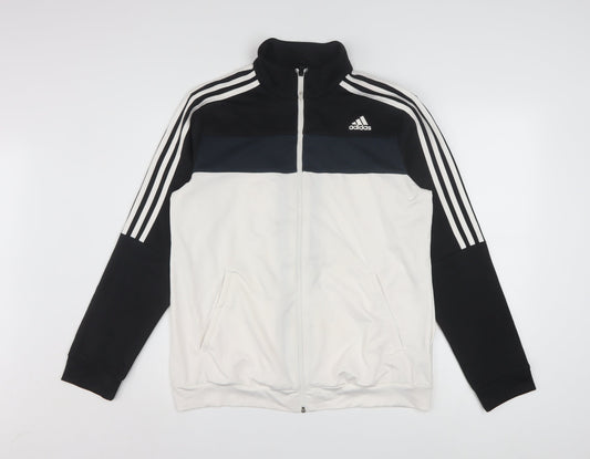 Adidas Women's Black White Climalite Track Jacket Size 16