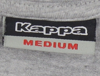 Kappa Women's Grey Short Sleeve T-Shirt Medium Cotton Blend