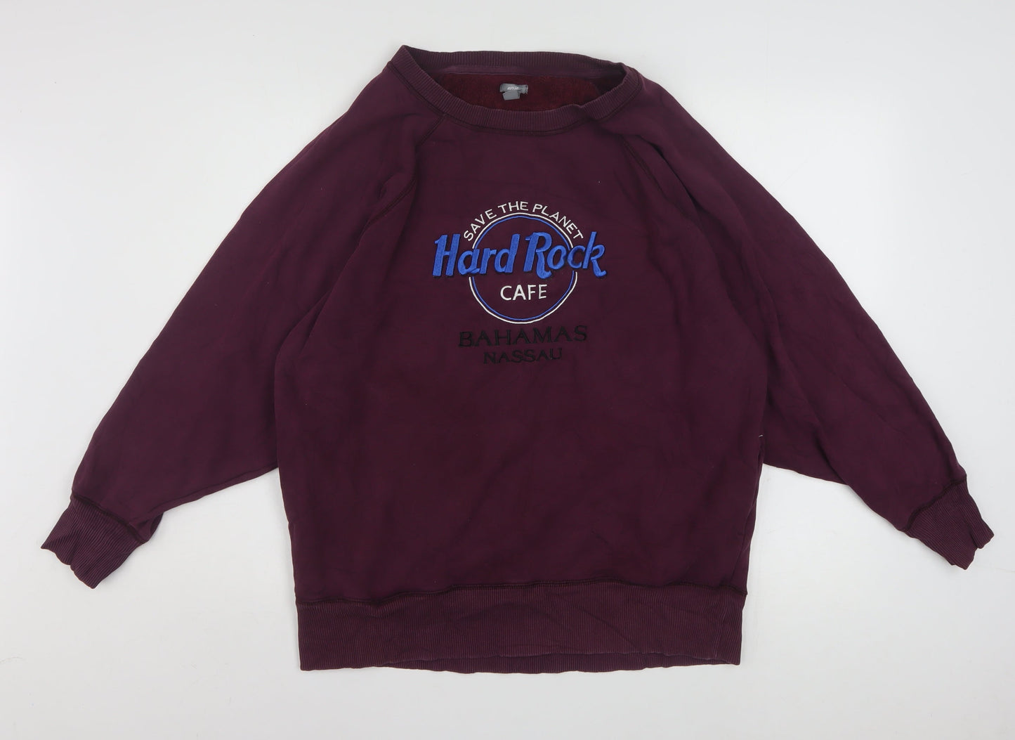 Aerie Women's Burgundy Hard Rock Cafe Nassau Pullover Sweatshirt M
