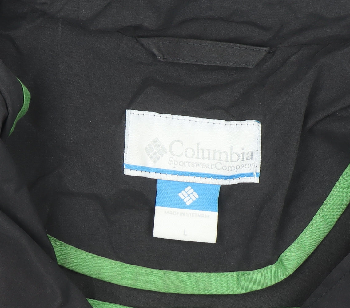 Columbia Men's Black L Water Resistant Coat Lightweight Outdoor Jacket