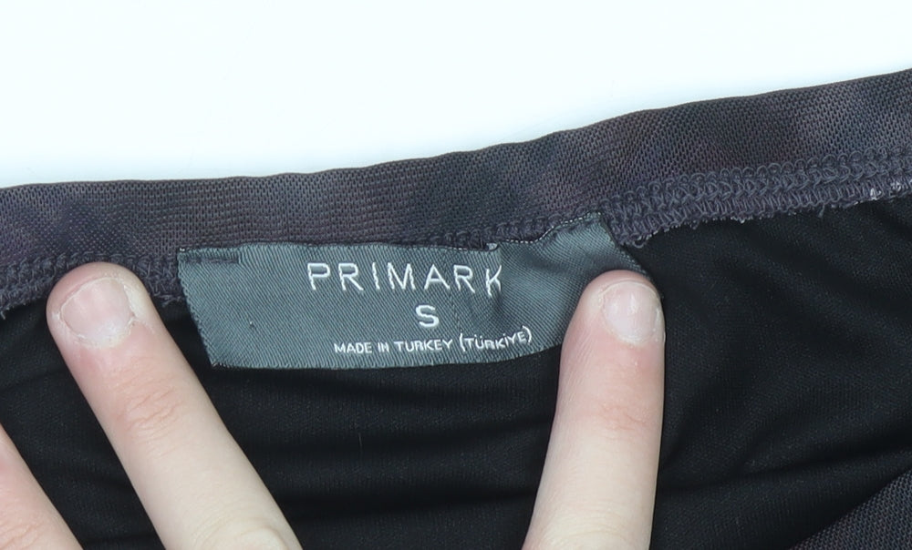 Primark Women Grey Check Ruched Midi Pencil Skirt S