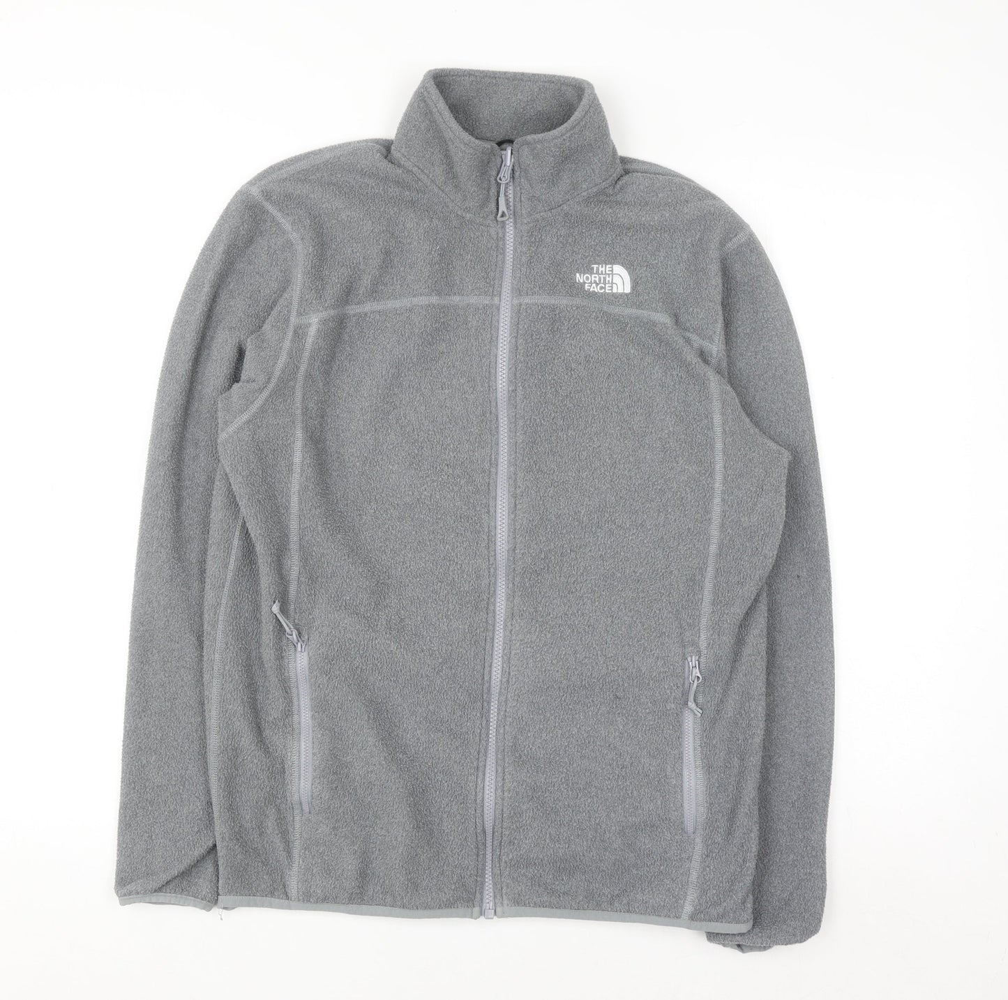 The North Face Men's Grey Full Zip Fleece Sweatshirt M