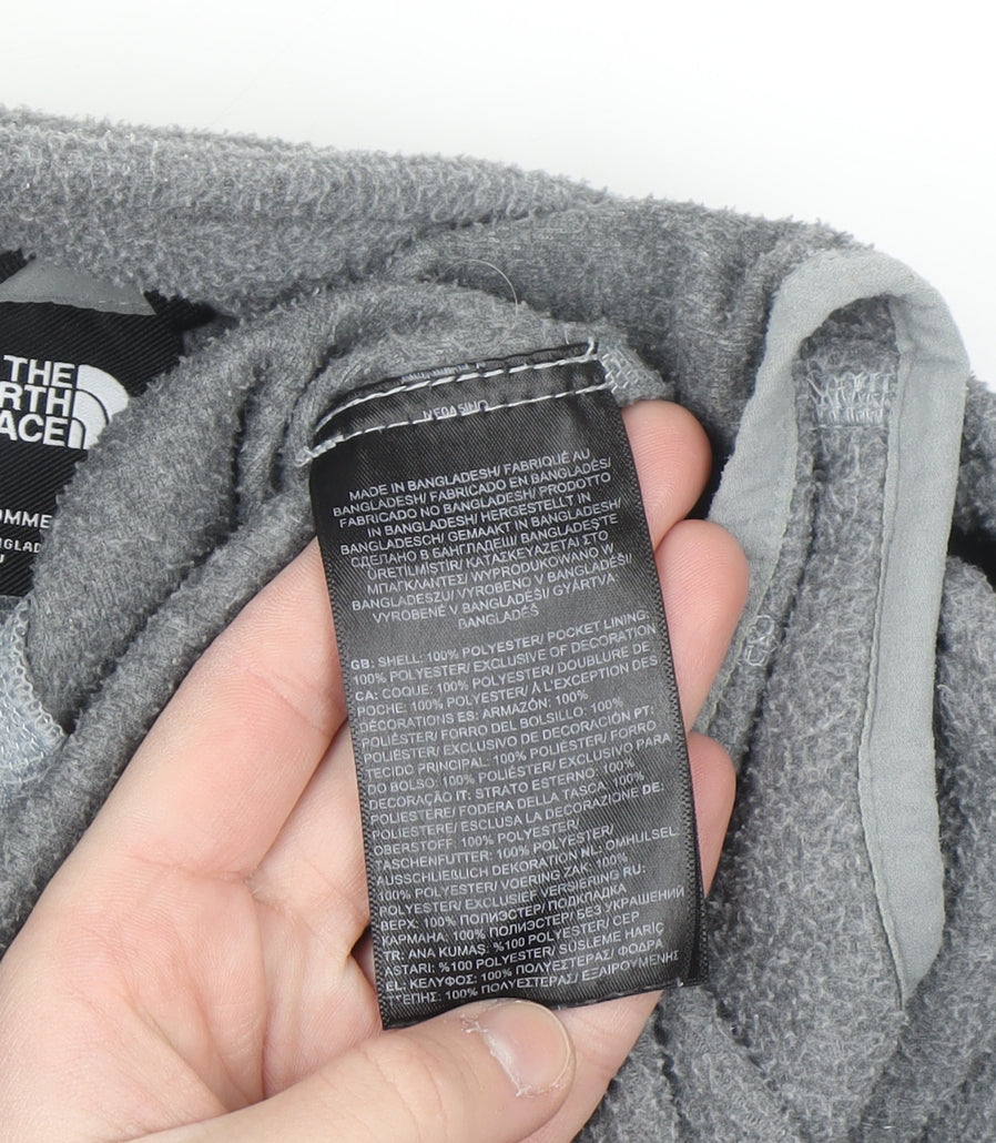 The North Face Men's Grey Full Zip Fleece Sweatshirt M