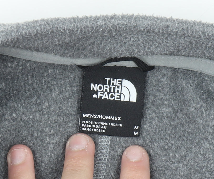The North Face Men's Grey Full Zip Fleece Sweatshirt M
