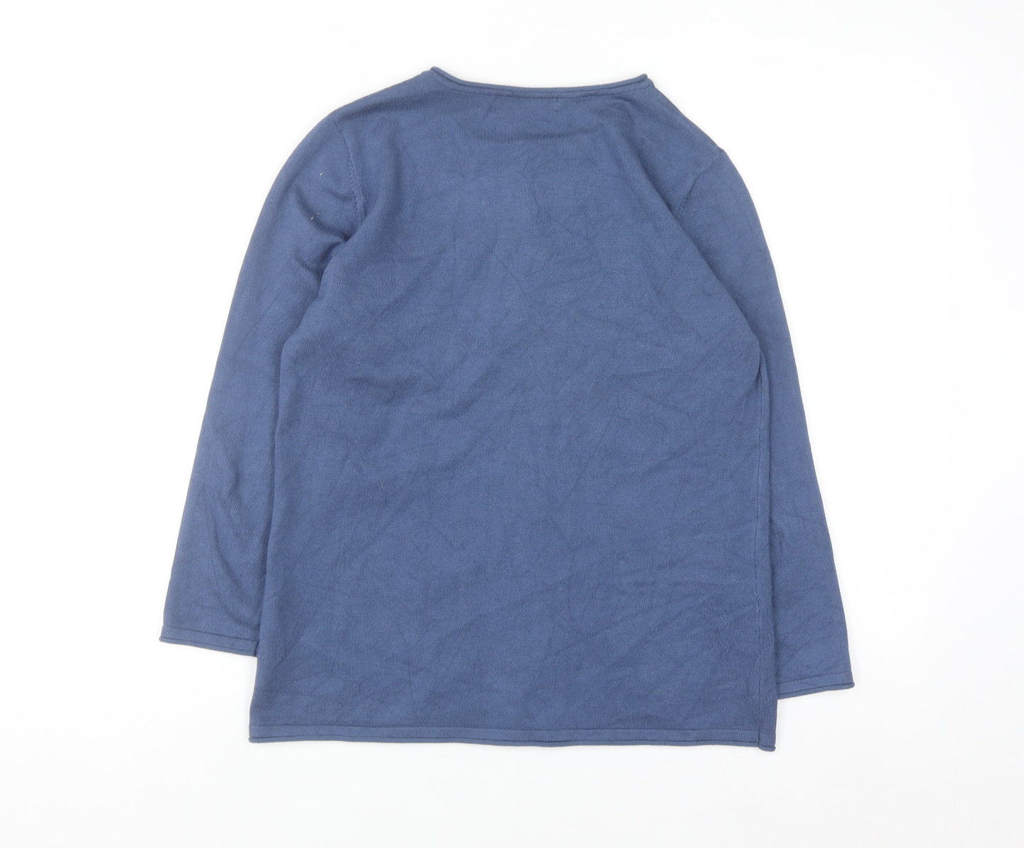 Bonmarché Women's Blue 3/4 Sleeve Knit Cardigan Size S
