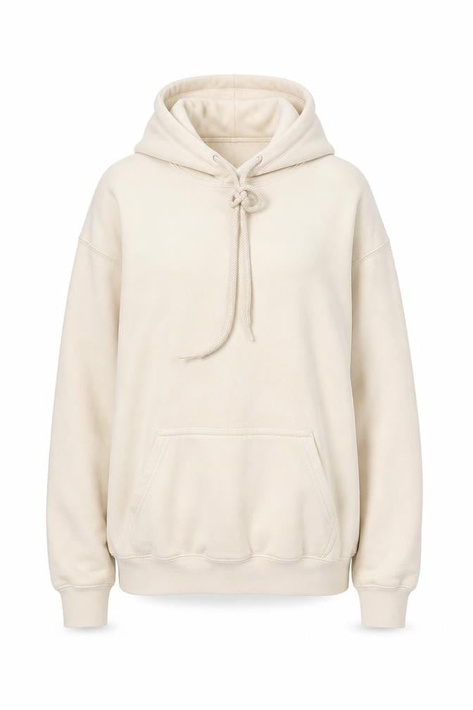 Boohoo Womens Beige Pullover Hoodie Small Limited Edition Fleece