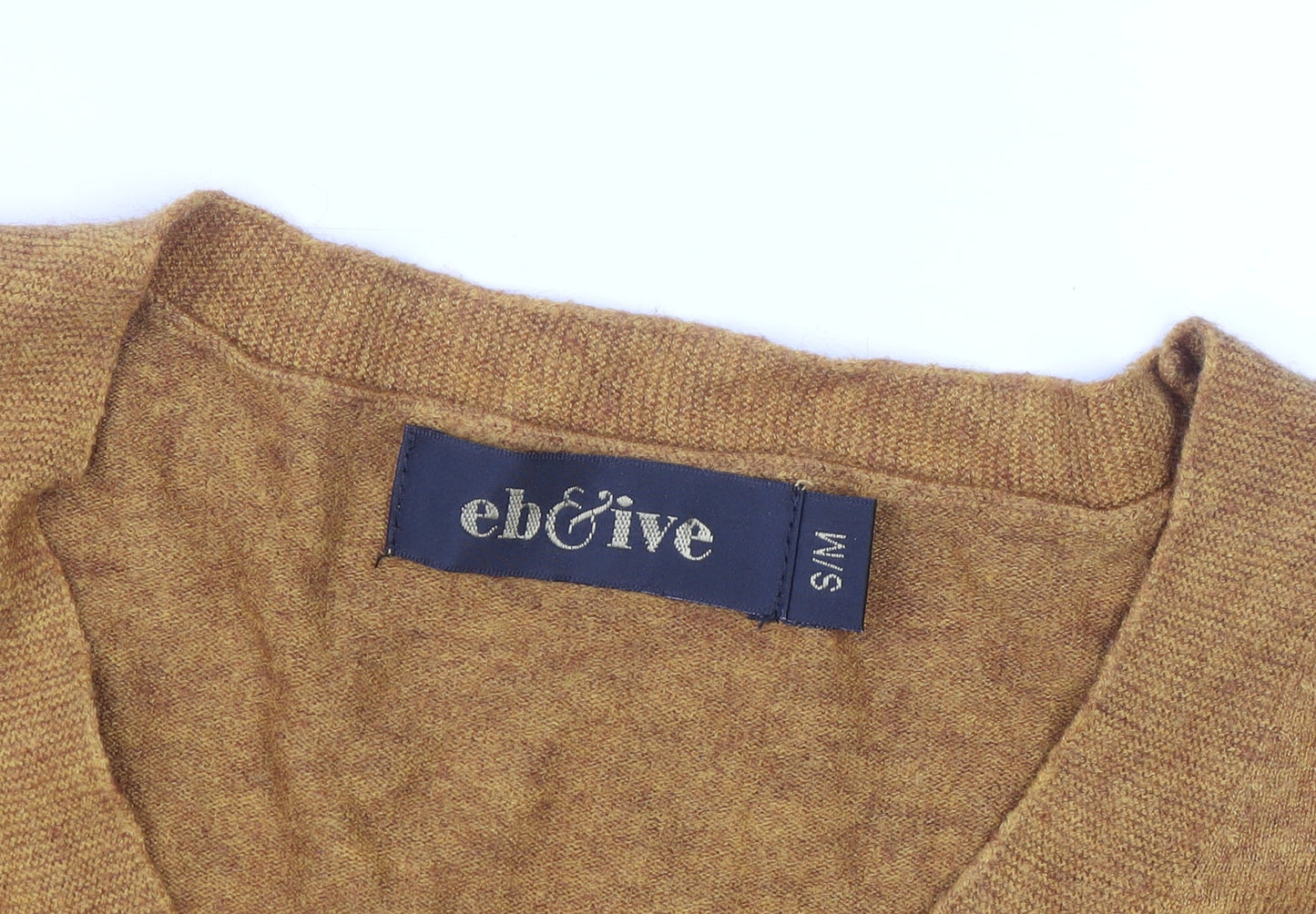 eb&ive Womens Brown V-Neck Tunic Knit Jumper Size S Relaxed Fit