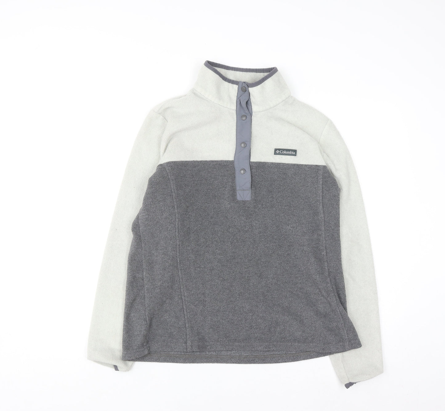 Columbia Men's Grey Fleece Henley Sweatshirt Size L Outdoor