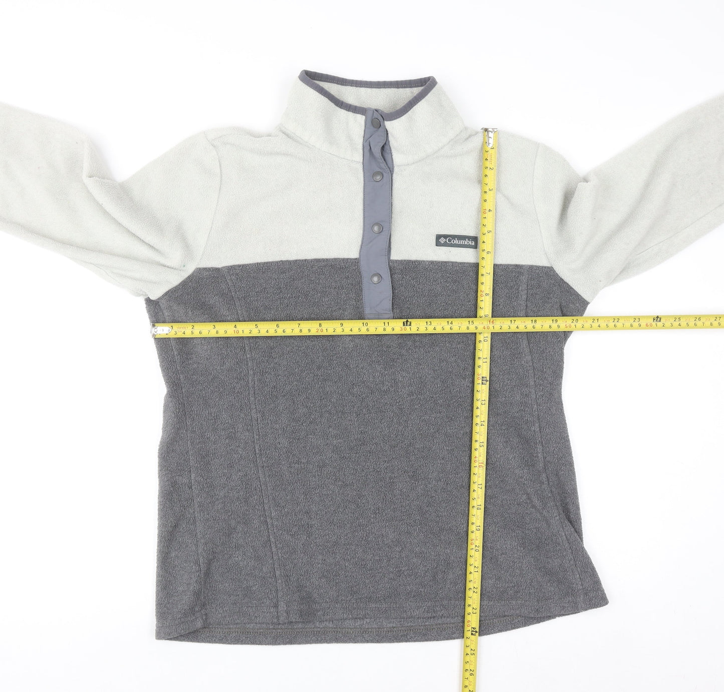 Columbia Men's Grey Fleece Henley Sweatshirt Size L Outdoor