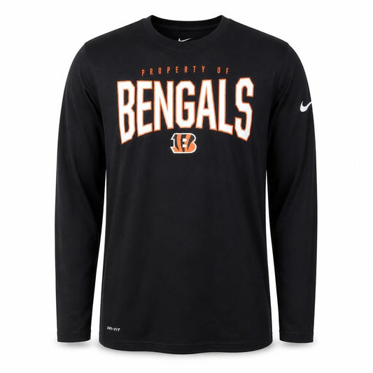 Nike Men’s Black Bengals Long Sleeve Dri-Fit Sports Tee L