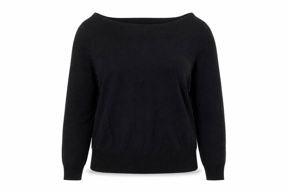 River Island Women’s Black Boat Neck Knit Jumper Size 14