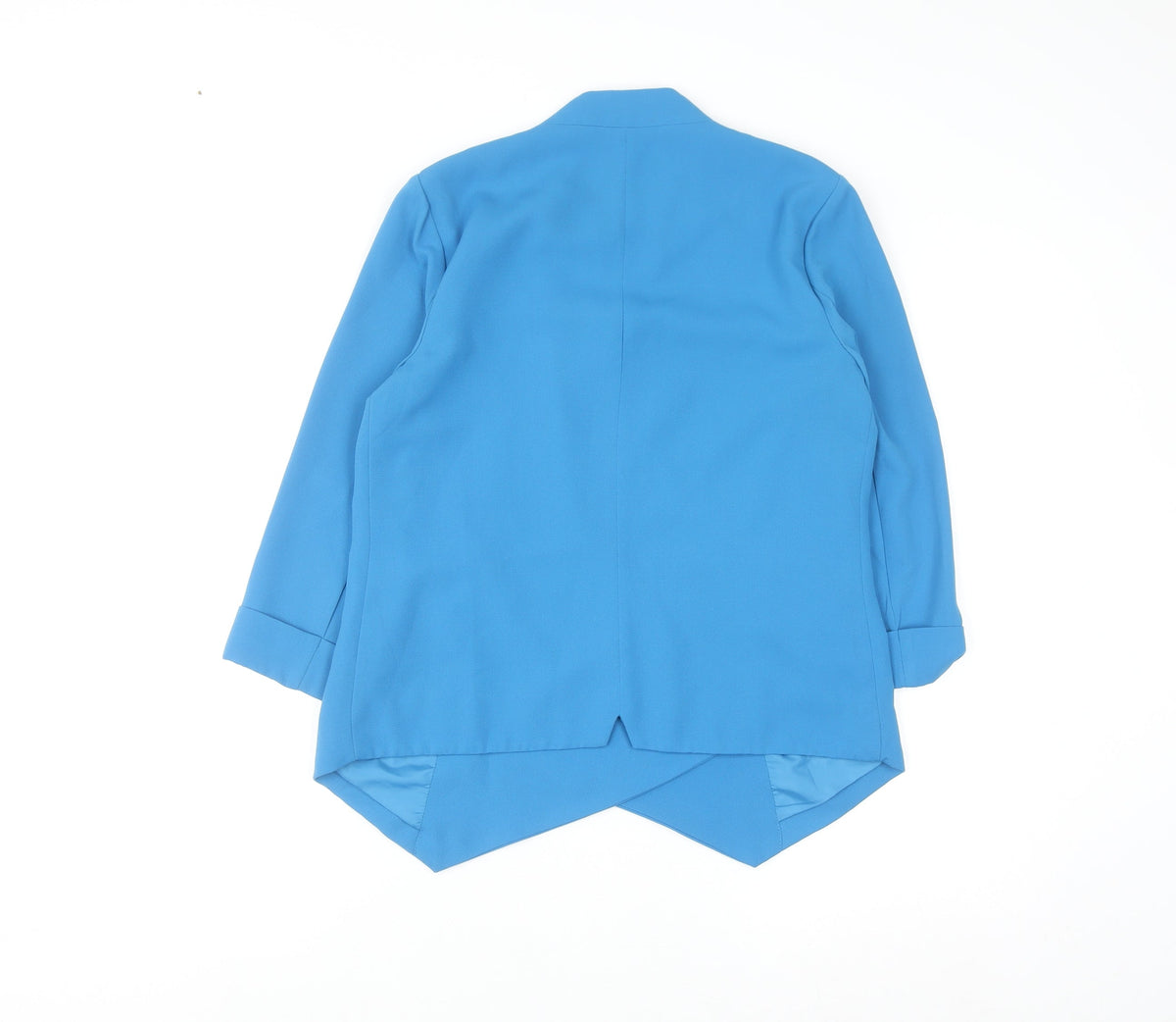 Warehouse Women Blue Regular Fit Lined Open Front Blazer UK 8