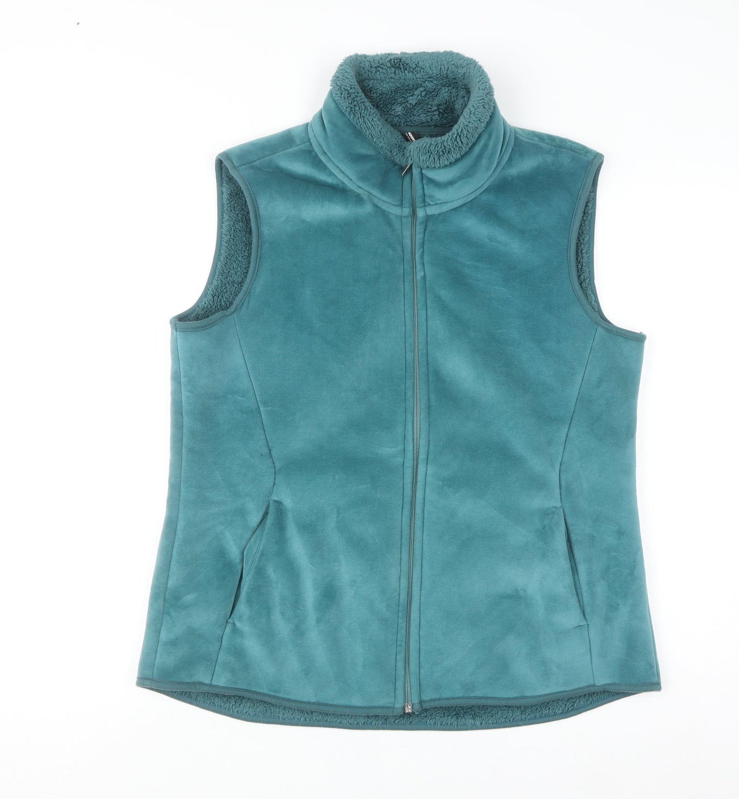 Woolworths Womens Green Fleece Waistcoat Bodywarmer M