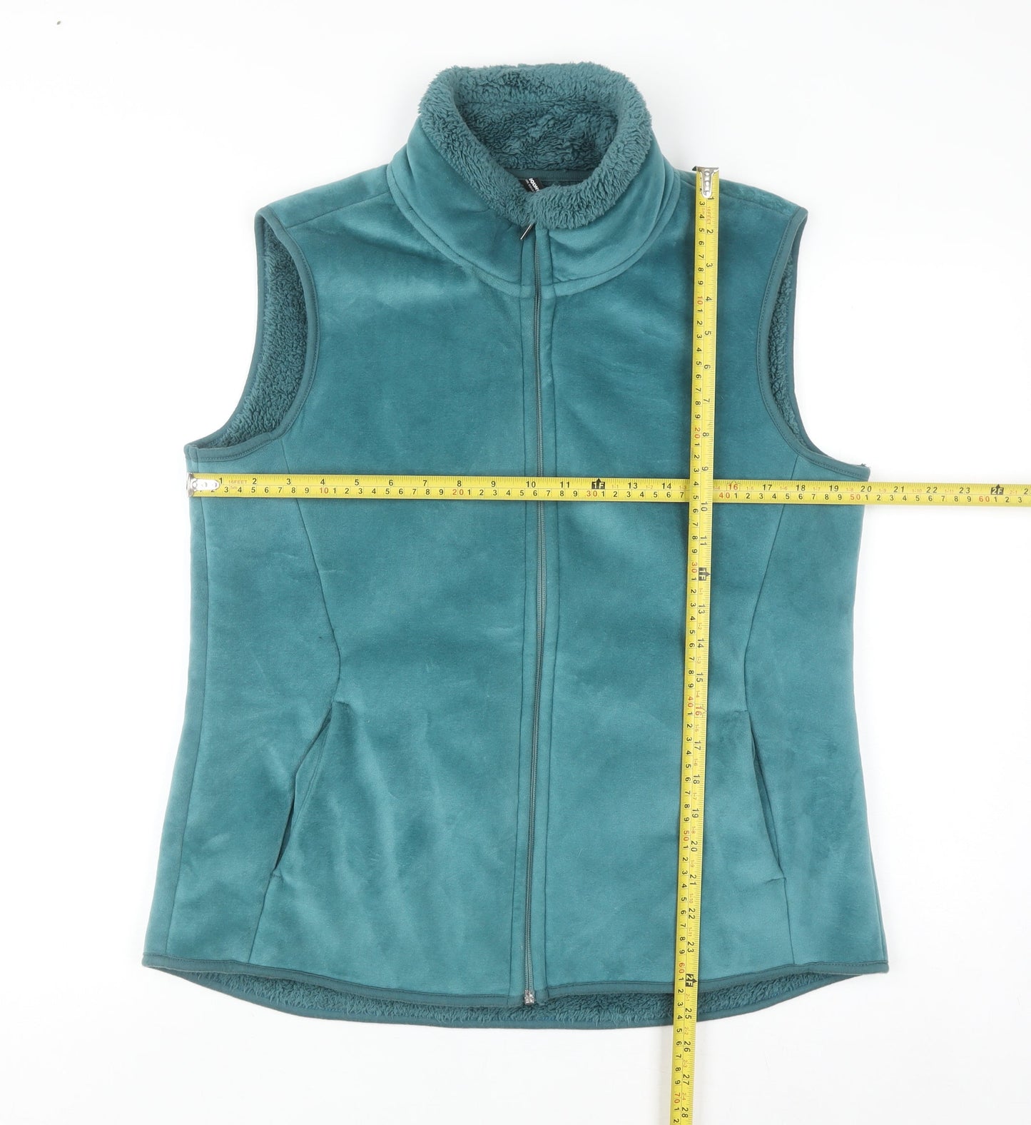 Woolworths Womens Green Fleece Waistcoat Bodywarmer M