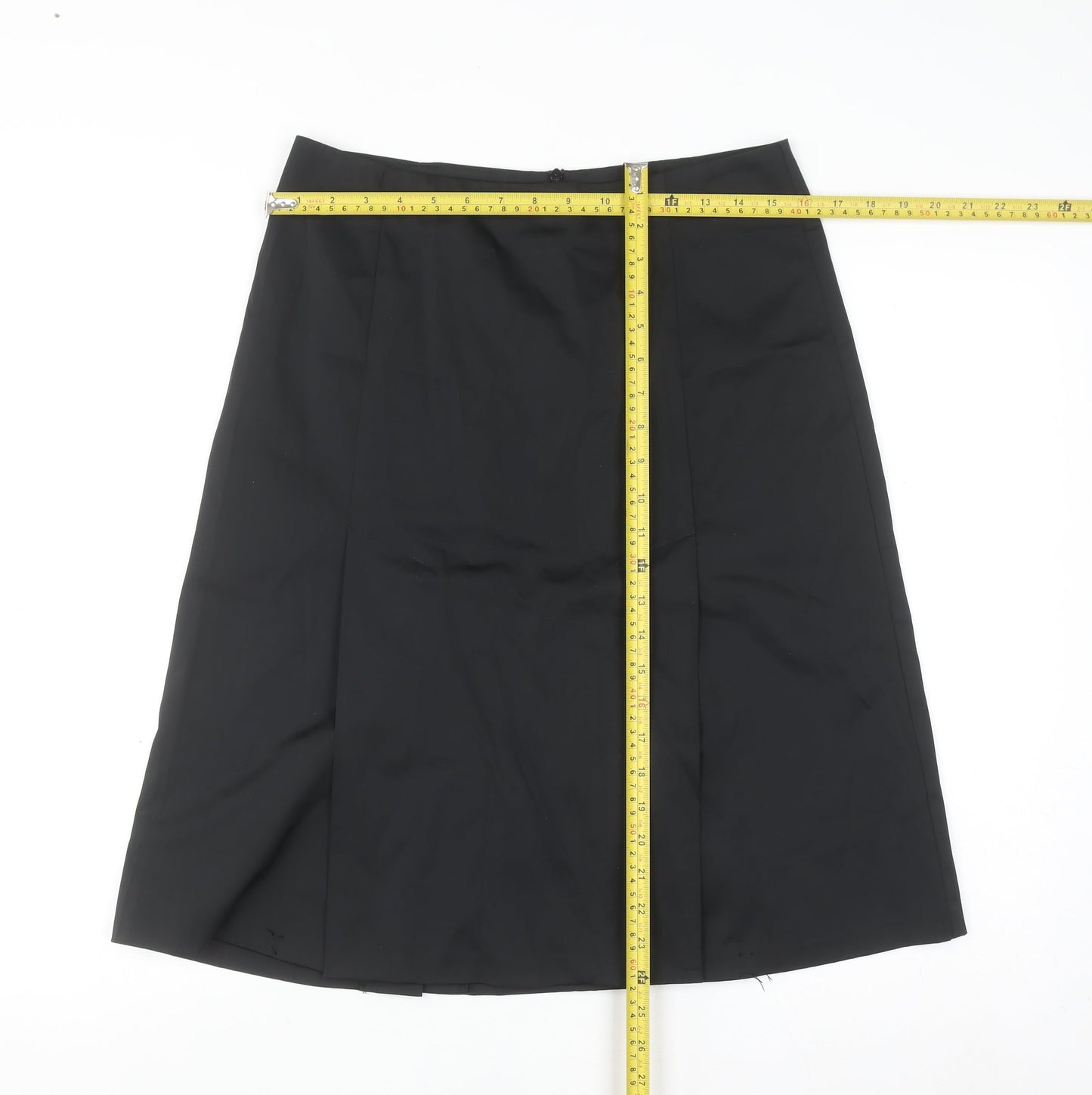 Jacob Women's Black A-Line Knee Length Stretch Skirt Size 10