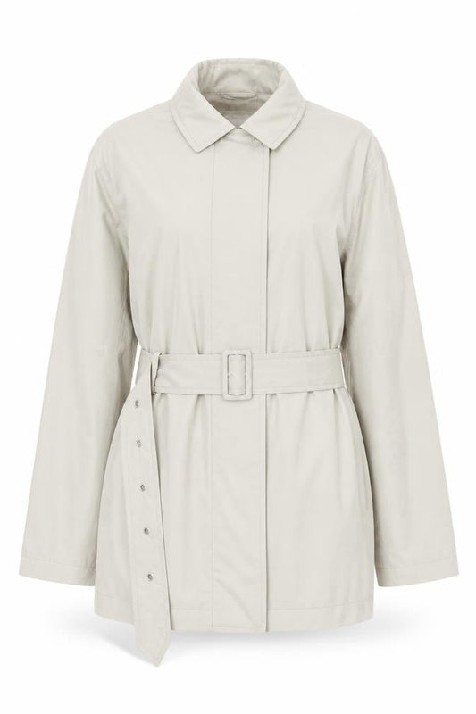 ALIEN OUTERWEAR Womens Beige Belted Trench Coat Size 12