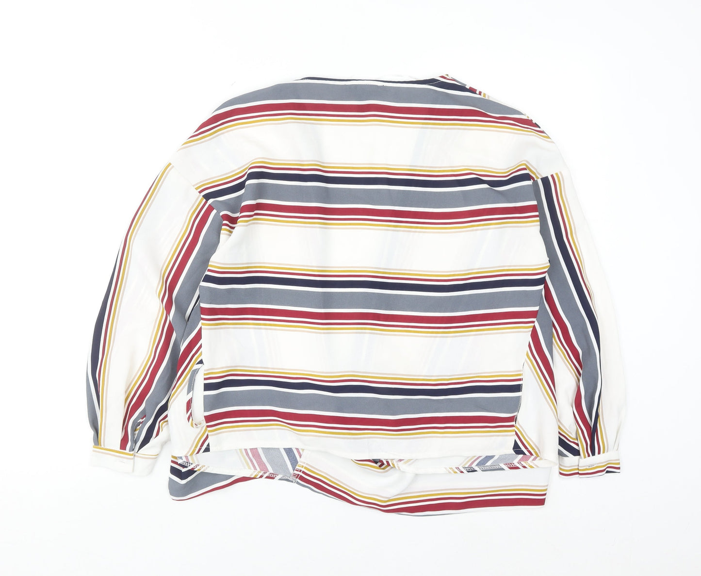 New Look Women’s Multicoloured Stripe Wrap Blouse UK 8