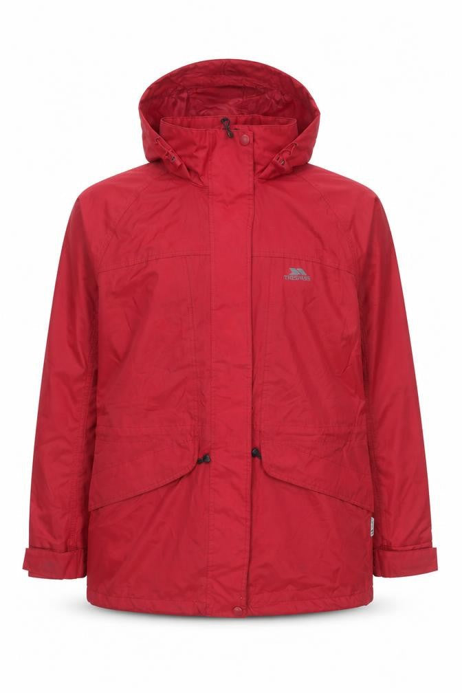 Trespass Men Red Waterproof Hooded Rain Jacket Size S