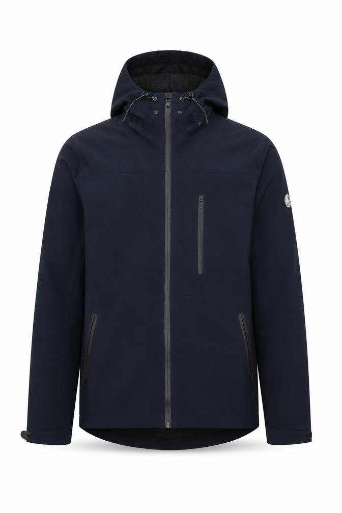 Nanny State Men's Blue Hooded Soft Shell Jacket Medium Windproof