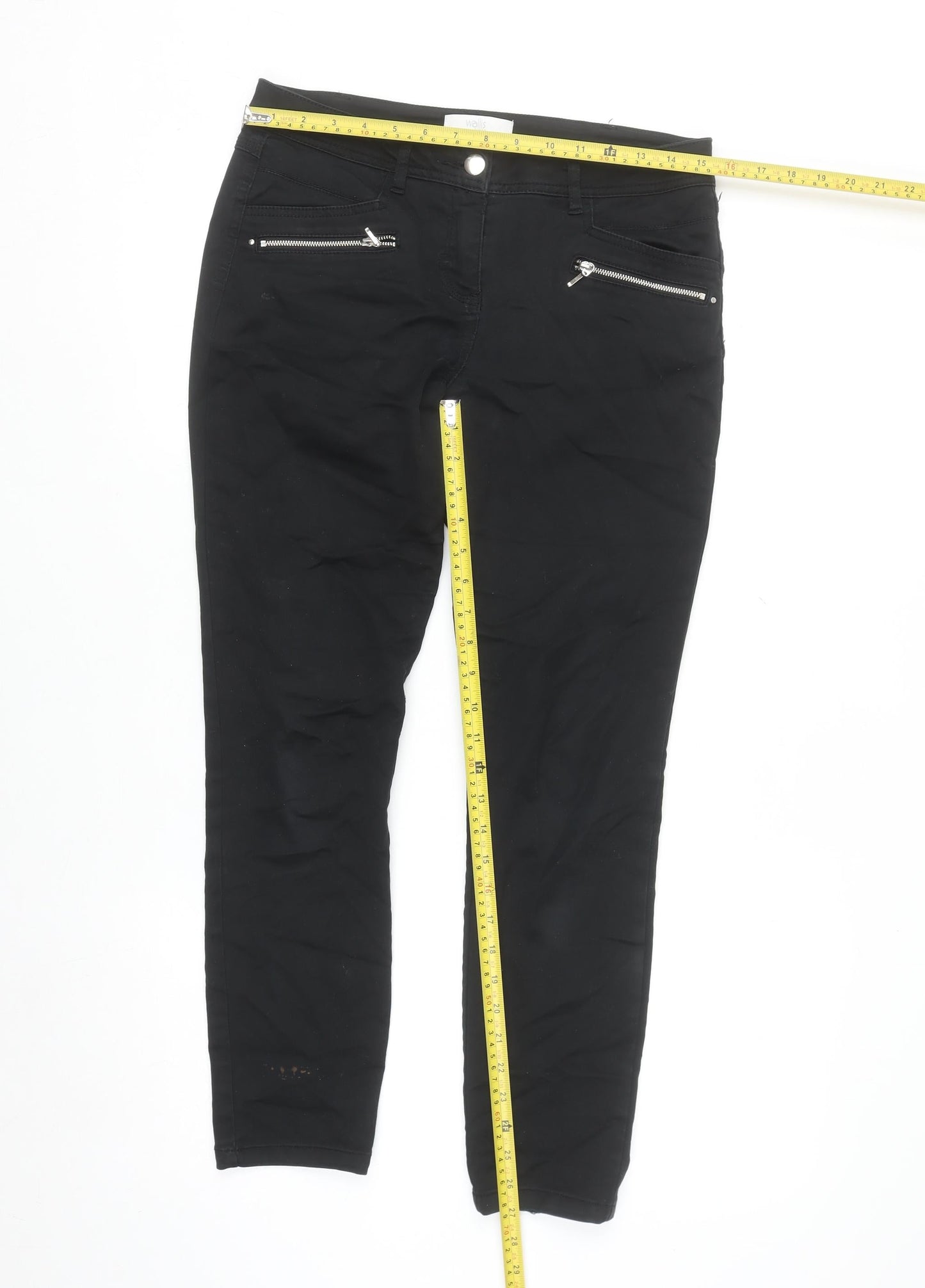 Wallis Petite Women's Black Size 10 Stretch Jegging Trousers