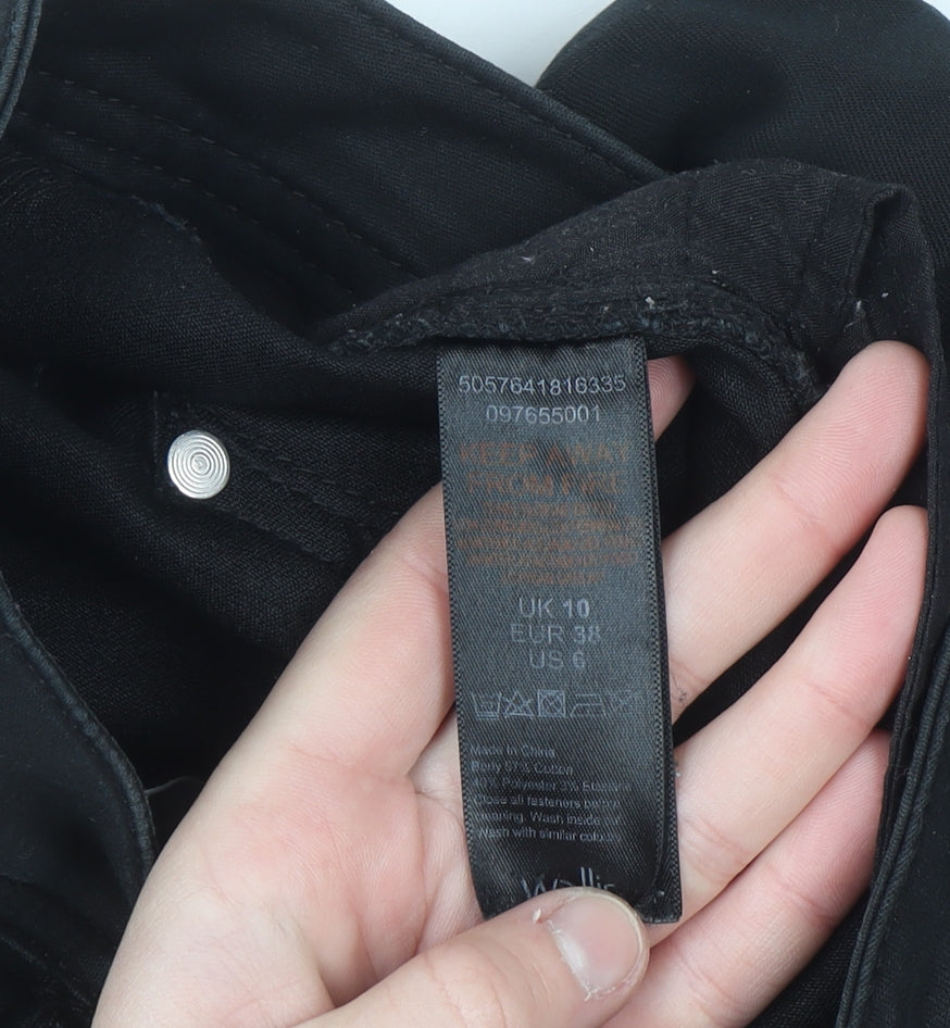 Wallis Petite Women's Black Size 10 Stretch Jegging Trousers