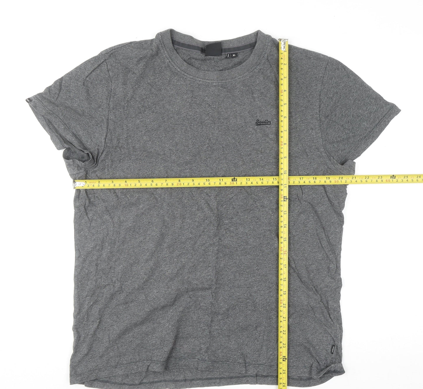 Superdry Studios Men's Grey XL Crew Neck Cotton T-Shirt
