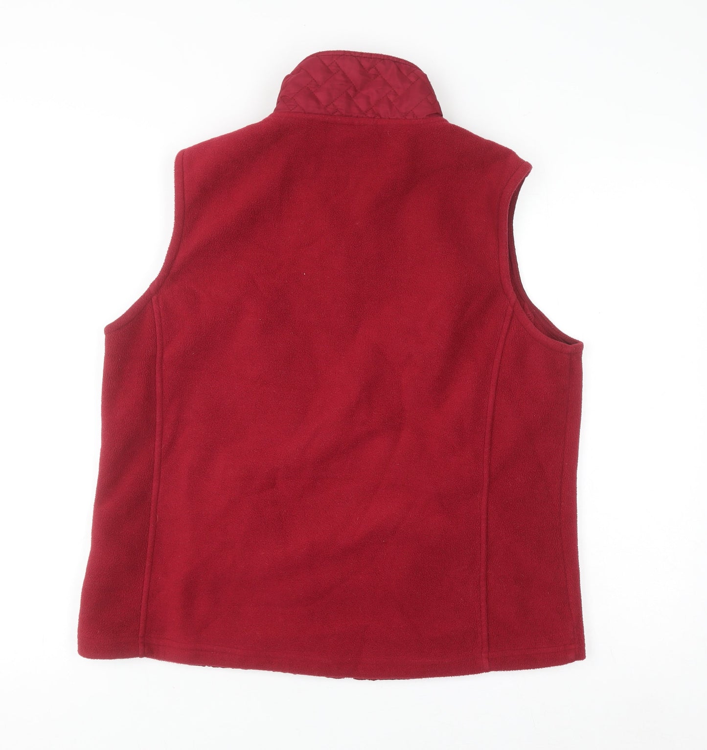 Carole Little Women's Red Quilted Fleece Waistcoat Size L