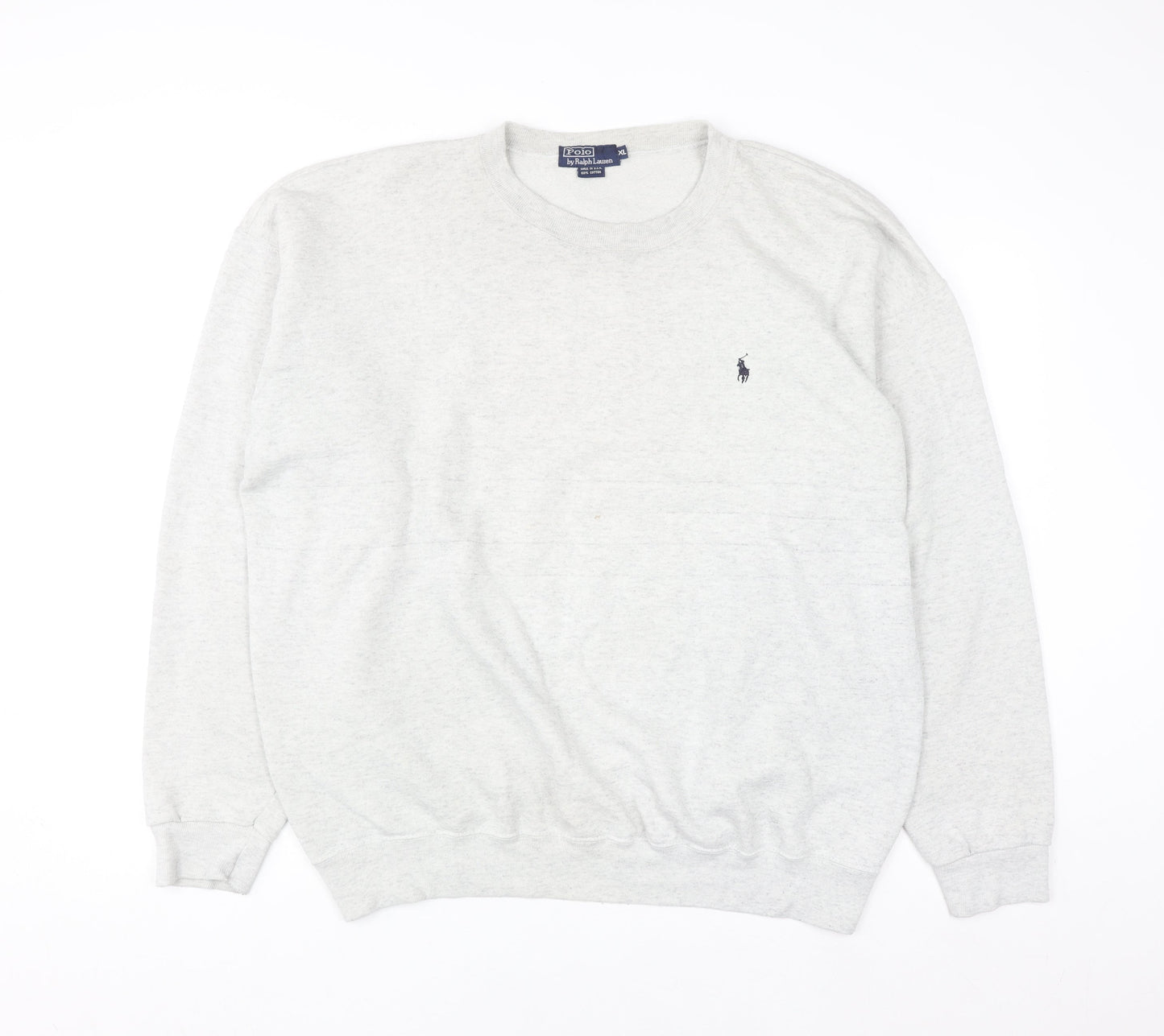 Ralph Lauren Mens Grey XL Pullover Sweatshirt Long Sleeve Classic