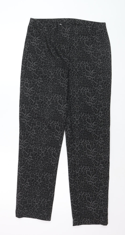 Gerard Women’s Black Animal Print Stretch Leggings Size 12