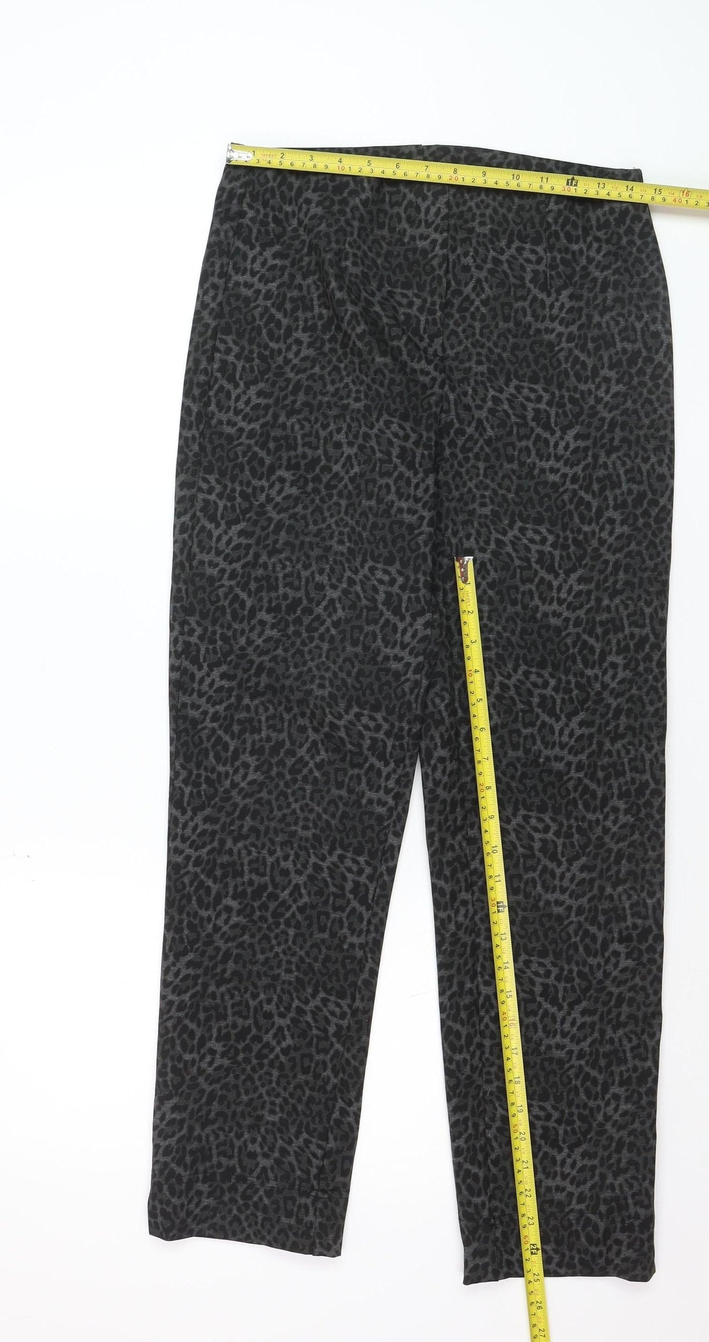 Gerard Women’s Black Animal Print Stretch Leggings Size 12