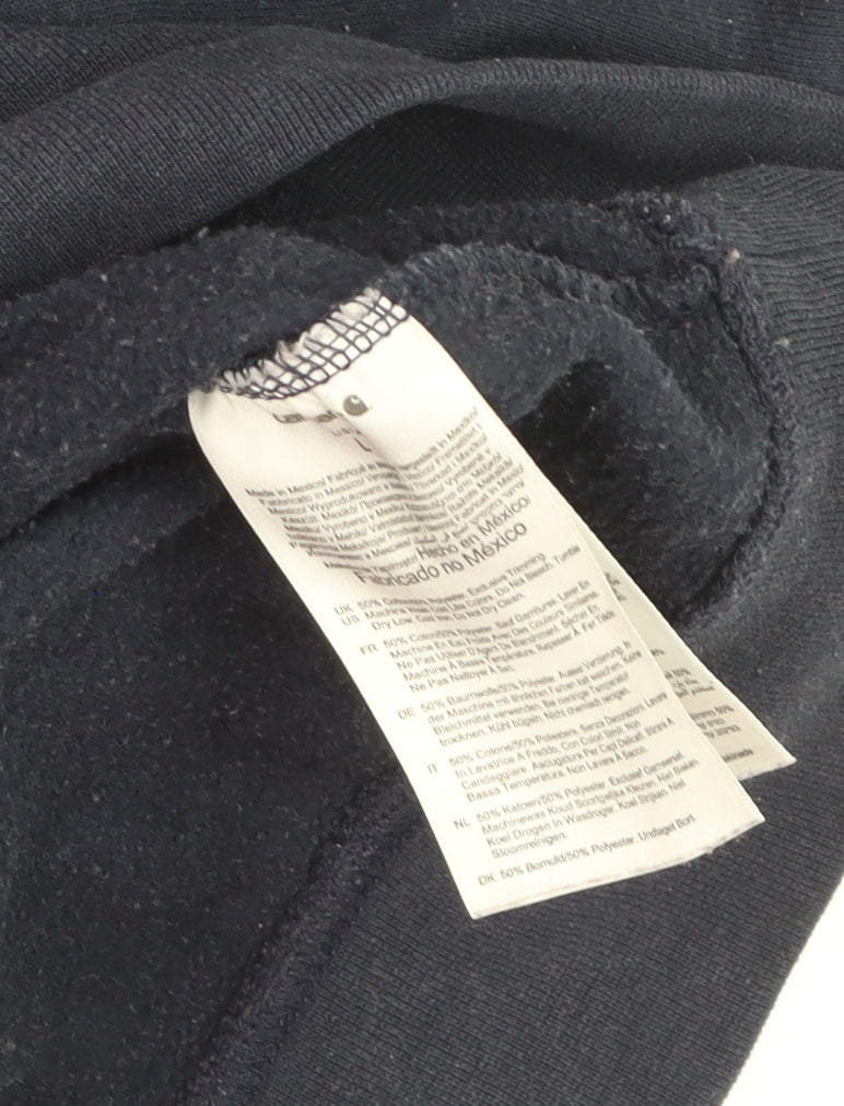 Carhartt Men's Blue Pullover Hoodie L Heavyweight Fleece Original Fit