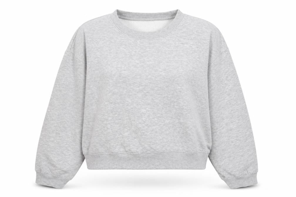 ZARA Women Grey Crew Neck Pullover Sweatshirt Size L
