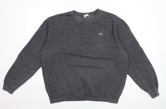 Lacoste Men's Grey XL Pullover Sweatshirt Crew Neck Fleece
