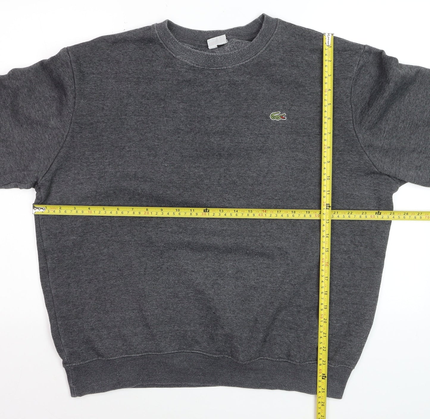 Lacoste Men's Grey XL Pullover Sweatshirt Crew Neck Fleece