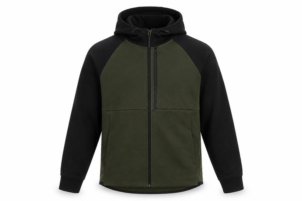 H&M Men's Green Hooded Full Zip Sport Jacket Size M