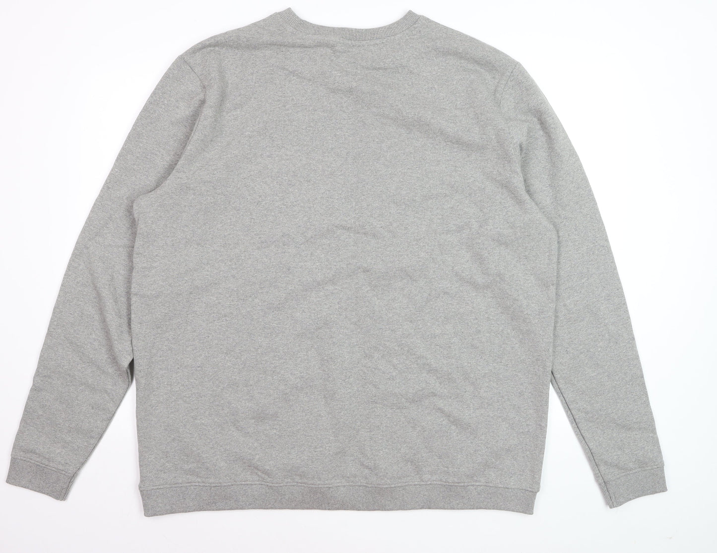 Teemill Men's Grey Graphic Print Sweatshirt 2XL Organic Cotton Crew Neck