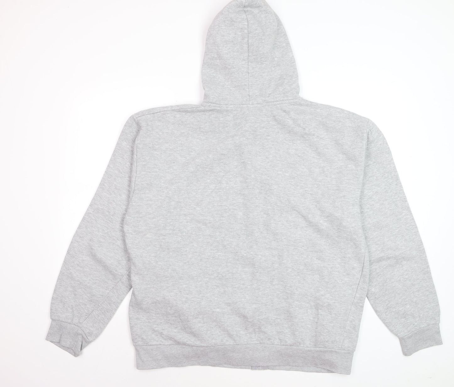 Leeds Rhinos Mens Grey XL Full Zip Hoodie Sweatshirt