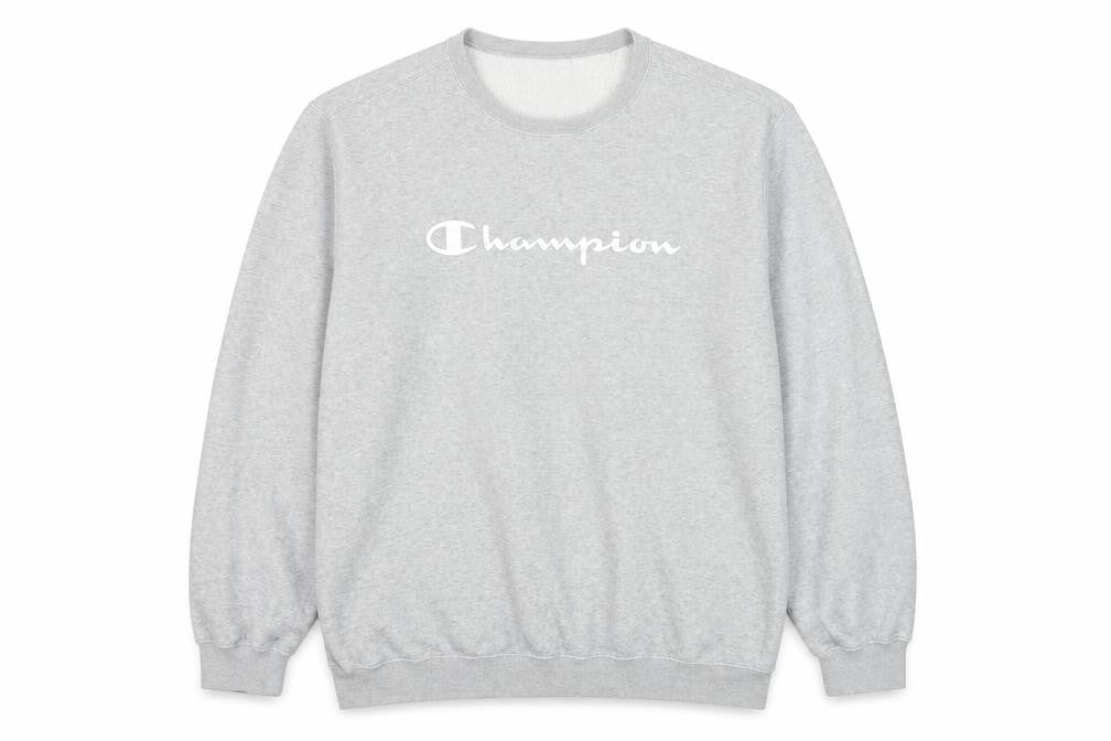 Champion Men's Grey 2XL Crew Neck Pullover Sweatshirt