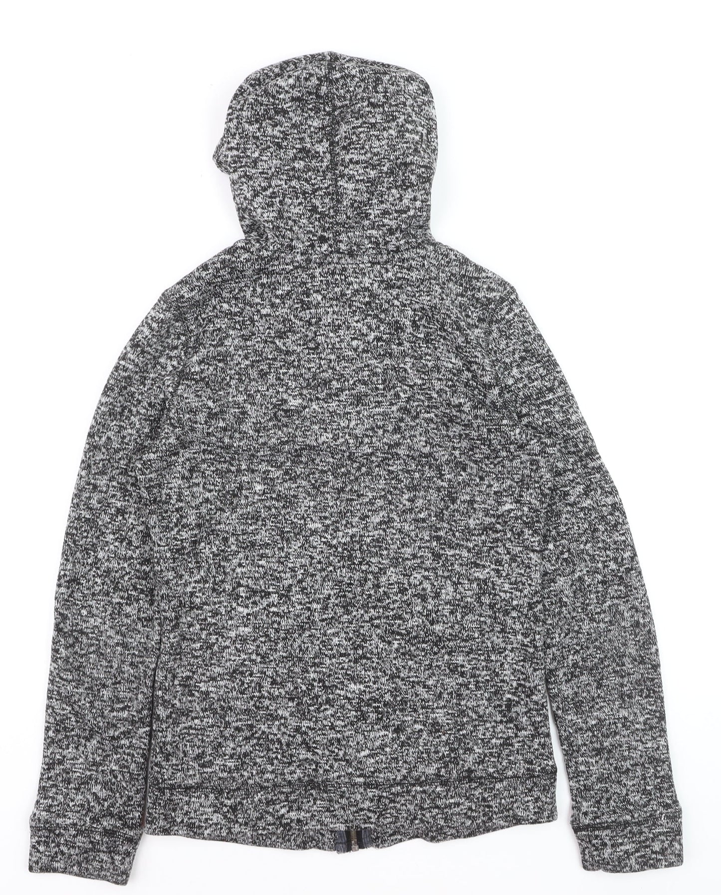 Next Women Grey Size 6 Hooded Knit Full Zip Activewear Jacket